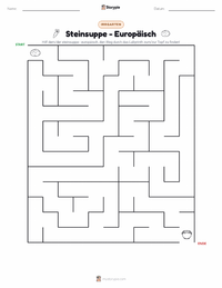Steinsuppe - Europäisch druckbare Arbeitsblatt Vorschau