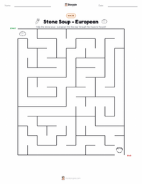 Stone Soup - European printable worksheet preview