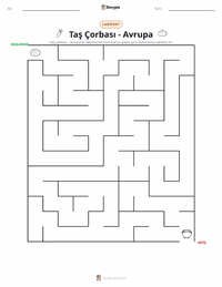 Taş Çorbası - Avrupa yazdırılabilir çalışma sayfası önizlemesi