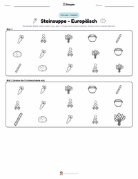 Steinsuppe - Europäisch druckbare Arbeitsblatt Vorschau