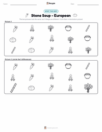 Stone Soup - European printable worksheet preview