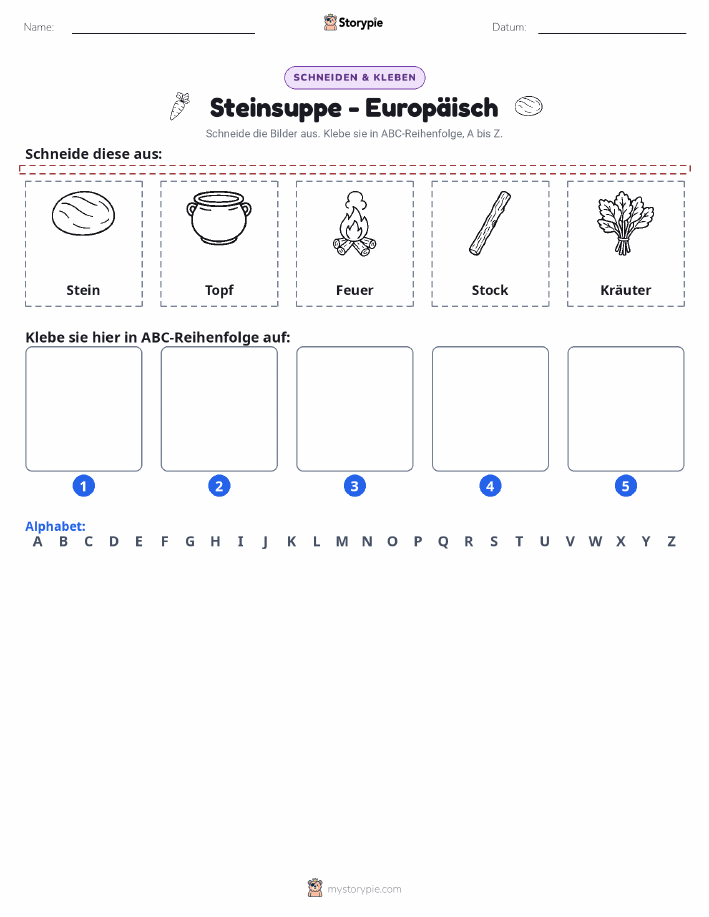 Schneiden & Einfügen Alphabet