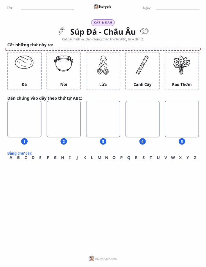 Cắt & Dán Chữ Cái