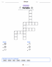 Variable printable worksheet preview