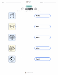 Variable druckbare Arbeitsblatt für Kinder