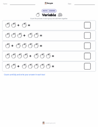 Variable printable worksheet preview