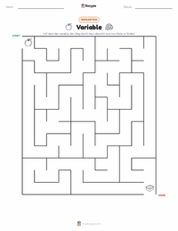Variable druckbare Arbeitsblatt Vorschau