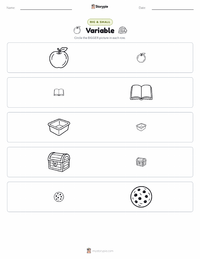 Variable printable worksheet preview