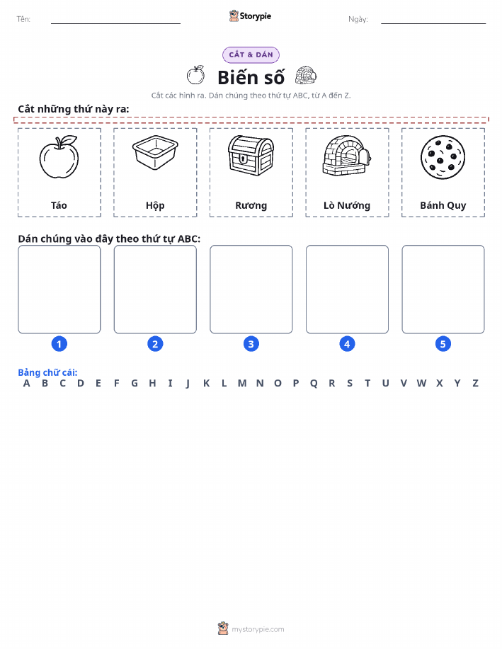 Cắt & Dán Chữ Cái