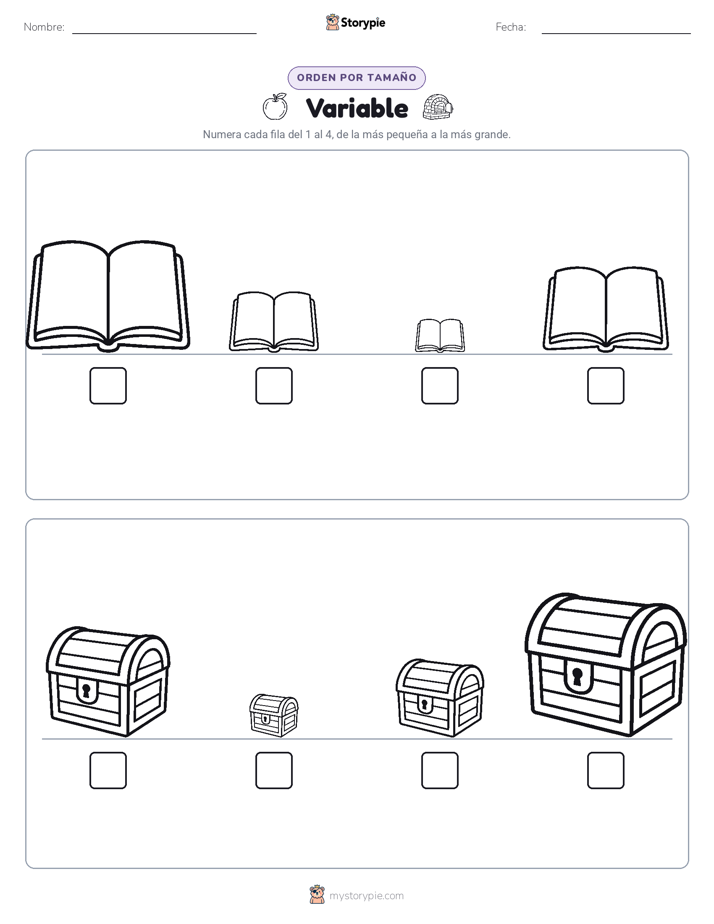 Orden de Tamaños