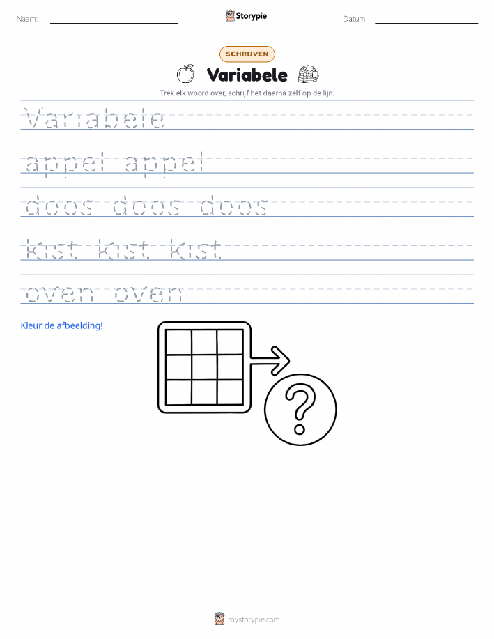 Schrijf Oefening