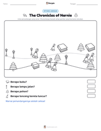 Prabaca lembar kerja cetak The Chronicles of Narnia
