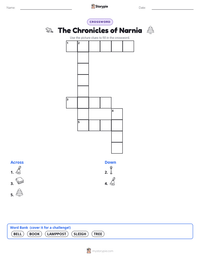 The Chronicles of Narnia printable worksheet preview