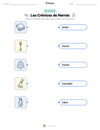 Vista previa de la hoja de trabajo imprimible de Las Crónicas de Narnia