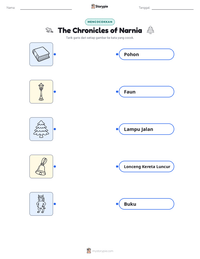 Prabaca lembar kerja cetak The Chronicles of Narnia