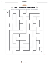 Prabaca lembar kerja cetak The Chronicles of Narnia