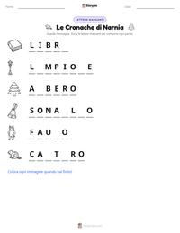 Anteprima della scheda stampabile di Le Cronache di Narnia