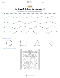 Vista previa de la hoja de trabajo imprimible de Las Crónicas de Narnia