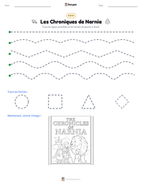 Aperçu de la feuille de travail imprimable Les Chroniques de Narnia