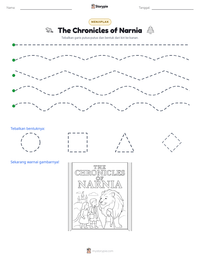 Prabaca lembar kerja cetak The Chronicles of Narnia