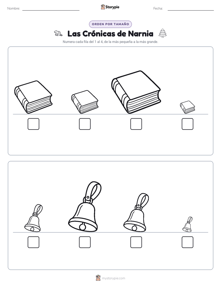 Orden de Tamaños