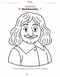 Page de coloriage René Descartes pour les enfants