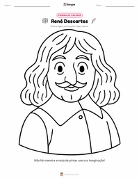 Página de colorir René Descartes para crianças