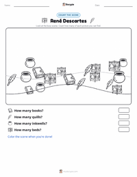 René Descartes printable worksheet preview
