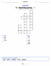 René Descartes printable worksheet preview