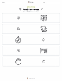 René Descartes printable worksheet preview