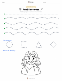 René Descartes afdrukbare werkblad voorbeeld
