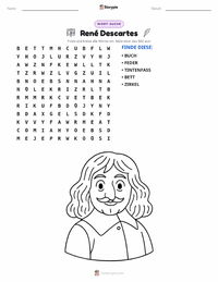 René Descartes druckbare Arbeitsblatt Vorschau