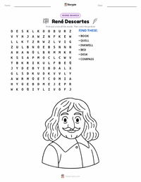 René Descartes printable worksheet preview
