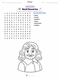 Vista previa de la hoja de trabajo imprimible de René Descartes