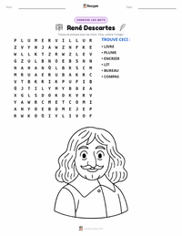 Aperçu de la feuille de travail imprimable René Descartes