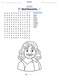Prabaca lembar kerja cetak René Descartes