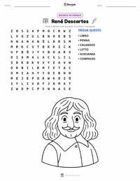 Anteprima della scheda stampabile di René Descartes