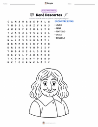 Prévia da folha de atividades imprimível René Descartes