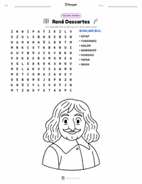 René Descartes yazdırılabilir çalışma sayfası önizlemesi