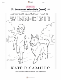 Because of Winn-Dixie (novel) coloring page for kids