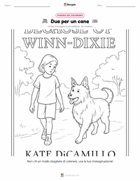 Pagina da colorare di Il mio amico a quattro zampe (romanzo) per bambini
