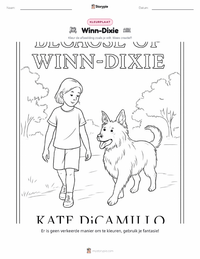 Because of Winn-Dixie (roman) afdrukbare werkblad voorbeeld