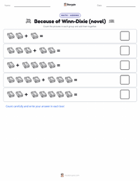 Because of Winn-Dixie (novel) printable worksheet preview