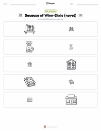 Because of Winn-Dixie (novel) printable worksheet preview