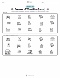 Because of Winn-Dixie (novel) printable worksheet preview