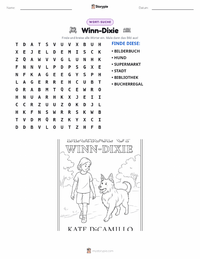 Winn-Dixie (Roman) druckbare Arbeitsblatt Vorschau