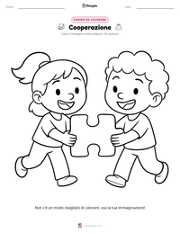 Pagina da colorare di Cooperazione per bambini