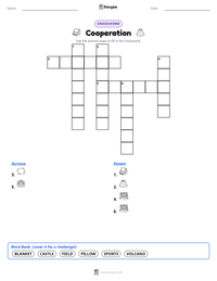 Cooperation printable worksheet preview