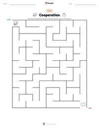 Cooperation printable worksheet preview