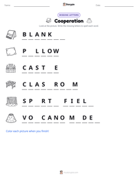 Cooperation printable worksheet preview